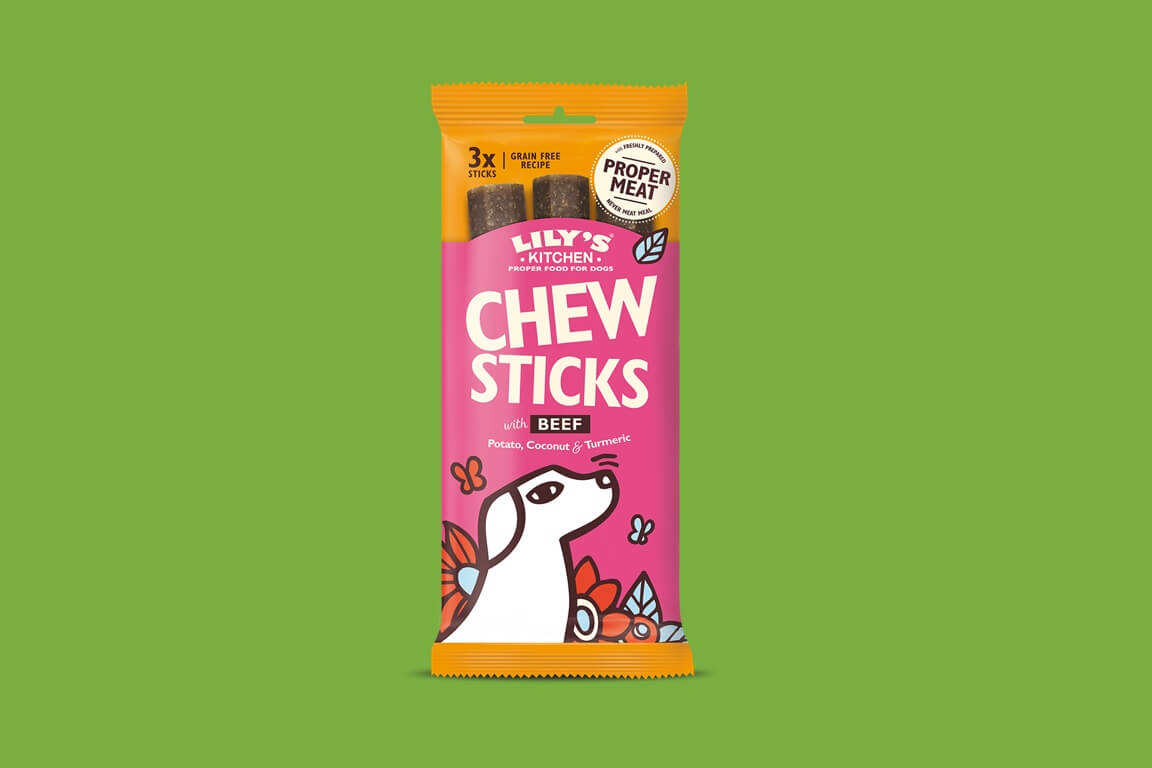 Kauwsticks met rund voor honden