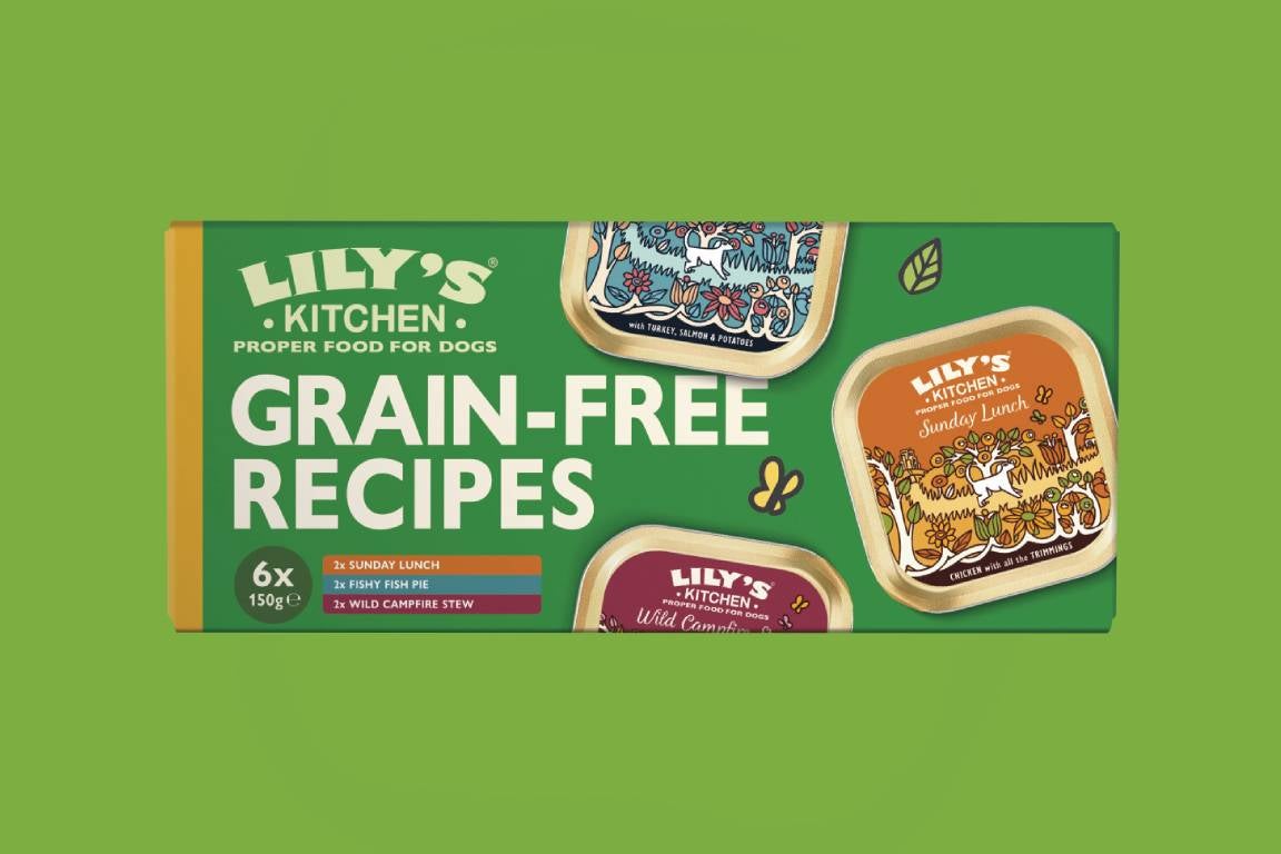 Multipack de recetas sin cereales Lily's Kitchen, alimento húmedo para perros adultos 6 x 150 g