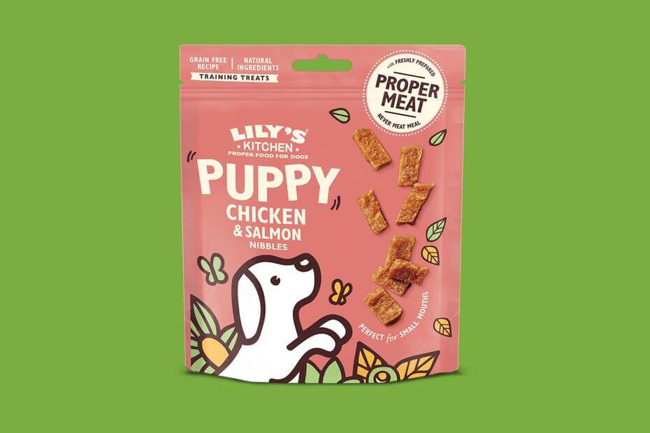 Snacks para cachorros com frango e salmão 