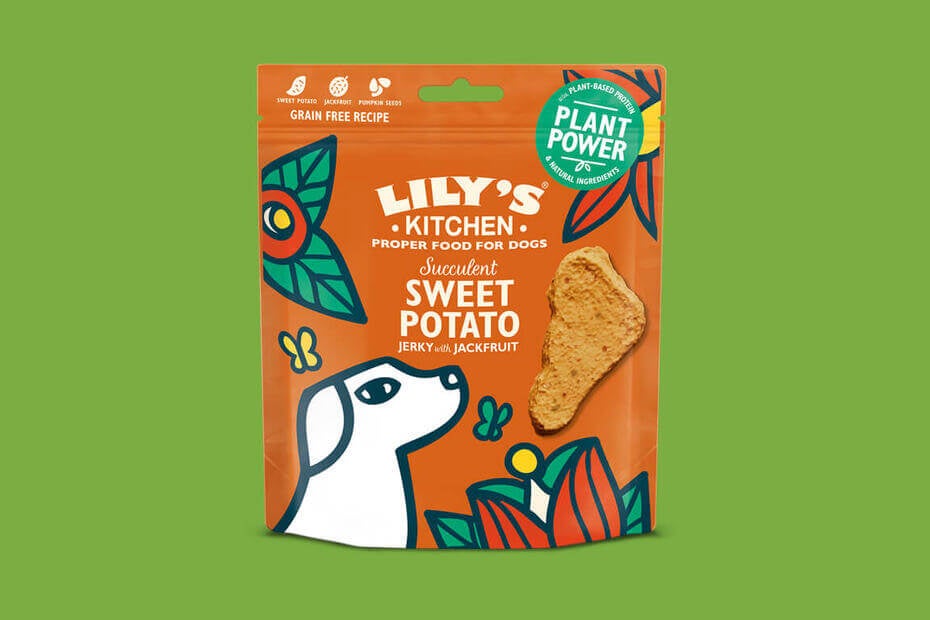 Striscetta di patata dolce e giaca con energia vegetale per cani