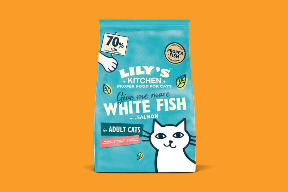 Droogvoer met witvis en zalm voor katten