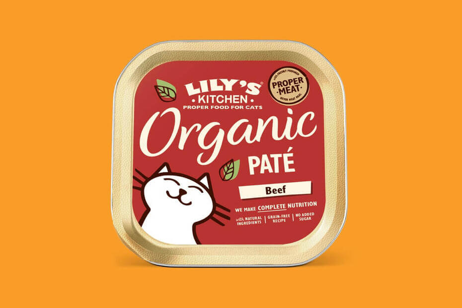 Biologische paté met rund-voor katten 